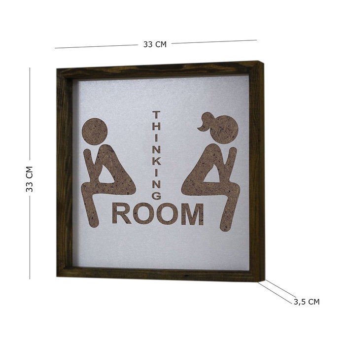 Wallity Cuadro Decorativo KZM030 Marrón y Blanco